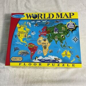 melissa‎ and doug Floor puzzles World Map 33 Pc 2ft X 3 Ft Educational Classroom